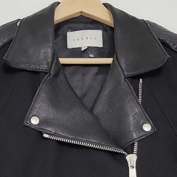 Sandro Women's BikerJacket - Picture 3 of 10